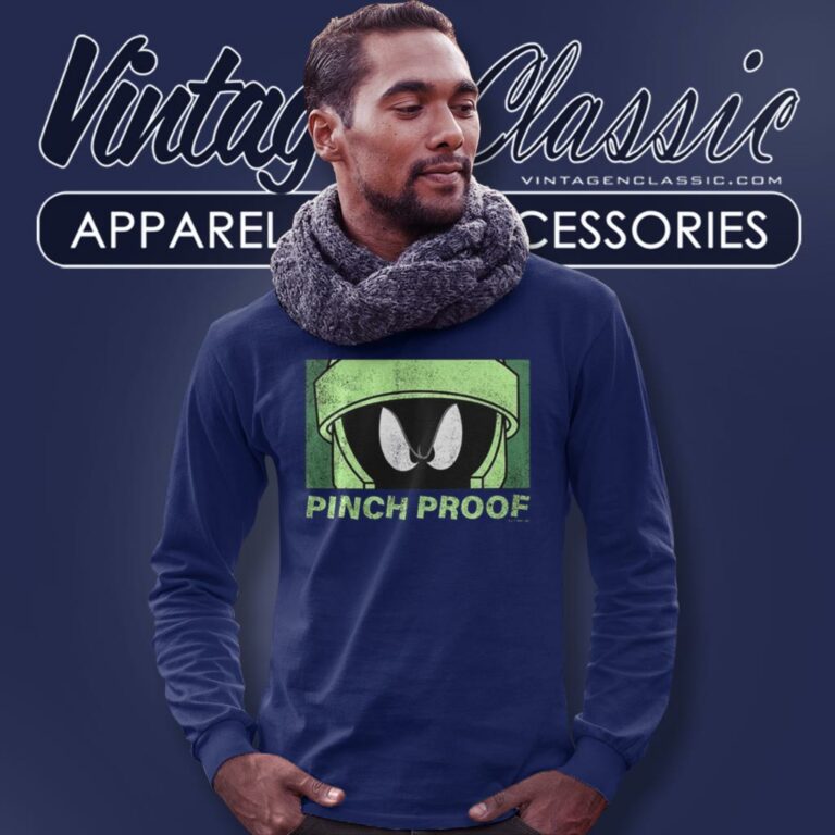 Looney Tunes Mad Engine Marvin Pinch Proof St Paddys Day Long Sleeve Tee Looney Tunes Mad Engine Marvin Pinch Proof St Paddys Day Long Sleeve Tee