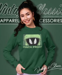 Looney Tunes Mad Engine Marvin Pinch Proof St Paddys Day Sweatshirt