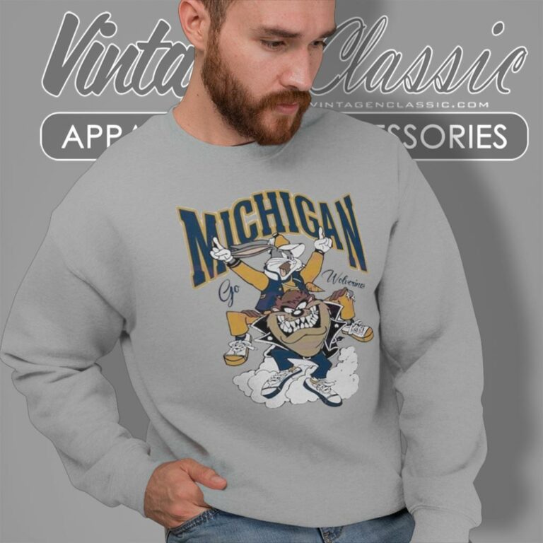 Looney Tunes Michigan Go Wolverines Sweatshirt Looney Tunes Michigan Go Wolverines Sweatshirt