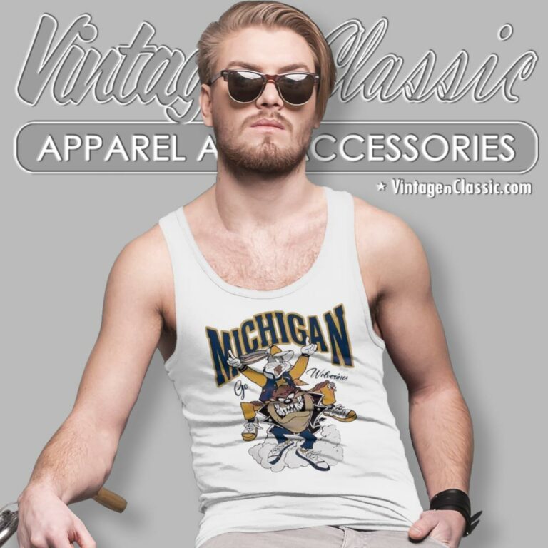Looney Tunes Michigan Go Wolverines Tank Top Racerback Looney Tunes Michigan Go Wolverines Tank Top Racerback