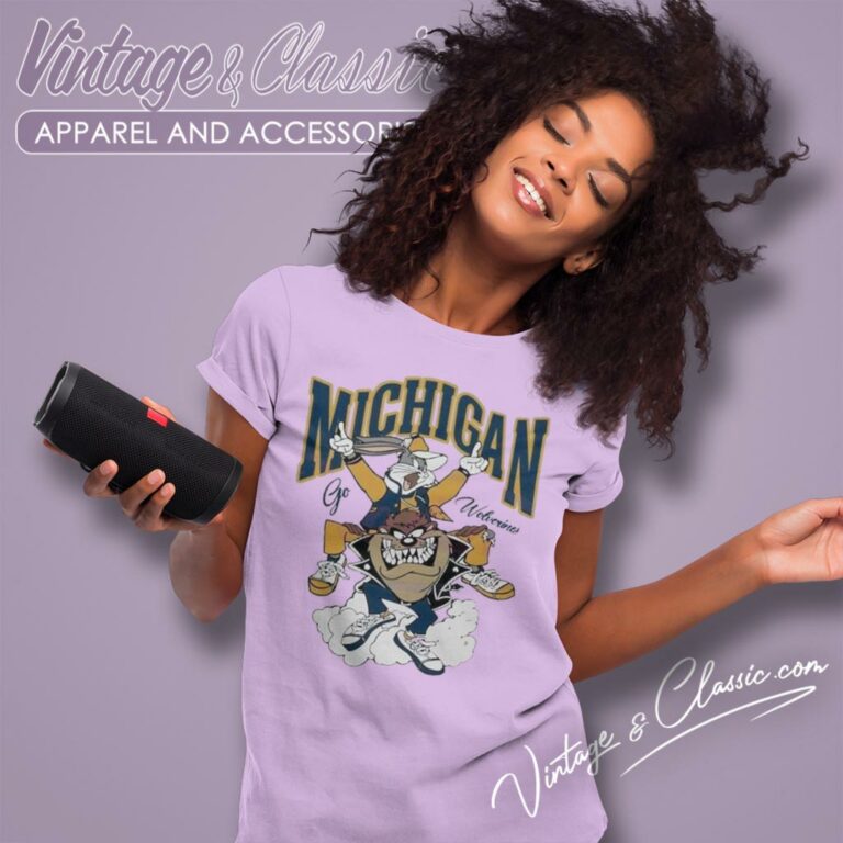 Looney Tunes Michigan Go Wolverines Women T Shirt Looney Tunes Michigan Go Wolverines Women T Shirt