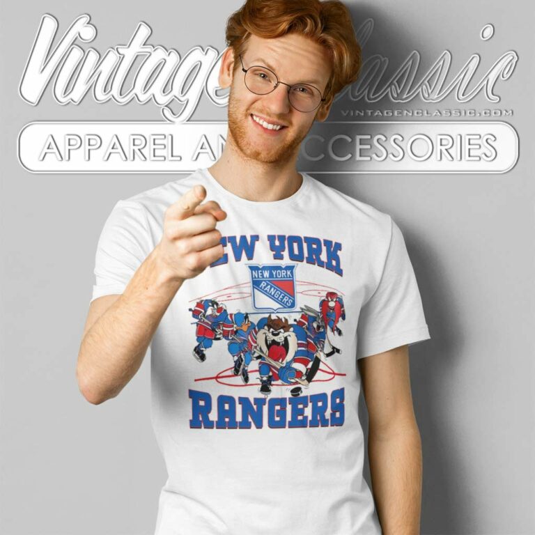 Looney Tunes New York Rangers Hockey T Shirt Looney Tunes New York Rangers Hockey T Shirt