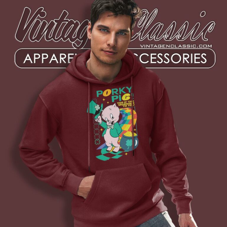 Looney Tunes Porky Pig St Paddys Day Hoodie Looney Tunes Porky Pig St Paddys Day Hoodie
