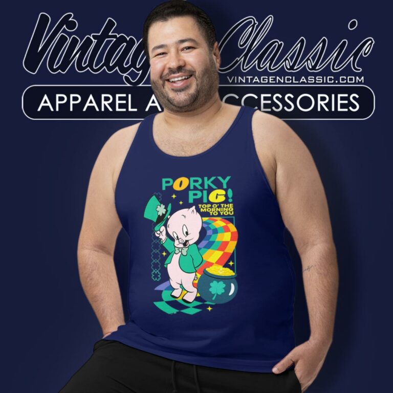 Looney Tunes Porky Pig St Paddys Day Tank Top Racerback Looney Tunes Porky Pig St Paddys Day Tank Top Racerback