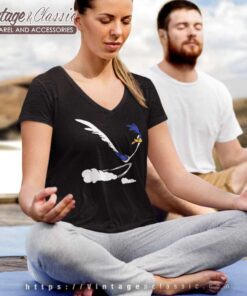 Looney Tunes Road Runner Running V Neck TShirt