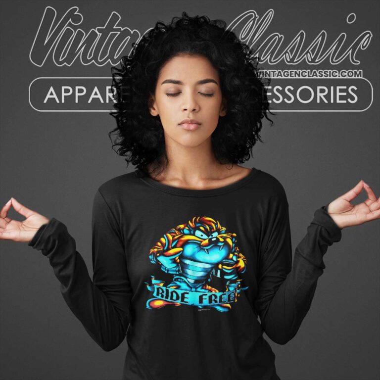 Looney Tunes Tasmanian Devil Ride Free Long Sleeve Tee Looney Tunes Tasmanian Devil Ride Free Long Sleeve Tee