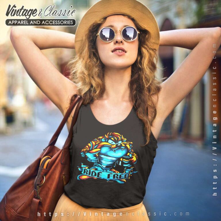 Looney Tunes Tasmanian Devil Ride Free Tank Top Racerback Looney Tunes Tasmanian Devil Ride Free Tank Top Racerback