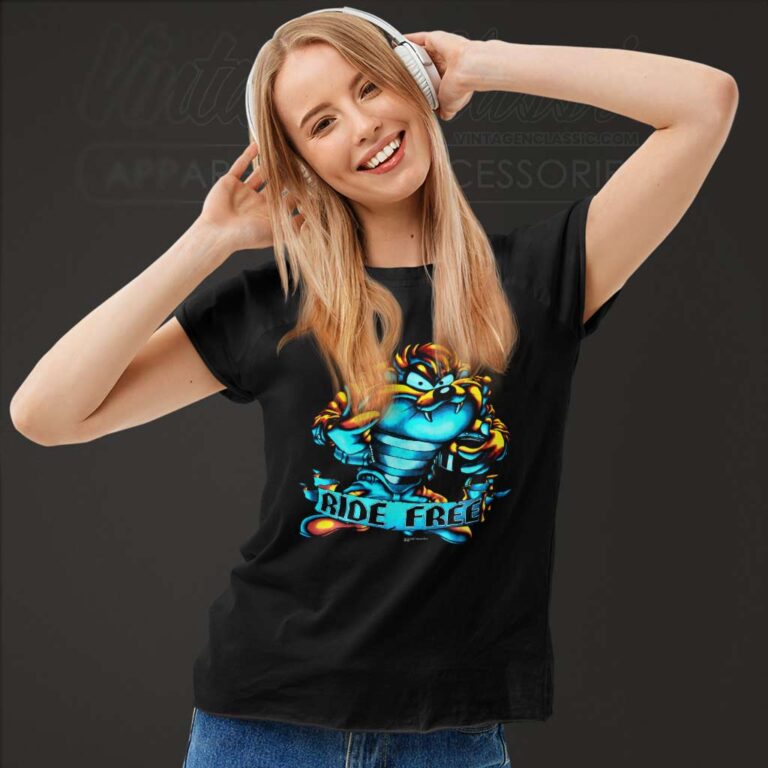 Looney Tunes Tasmanian Devil Ride Free Women TShirt Looney Tunes Tasmanian Devil Ride Free Women TShirt