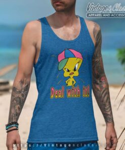 Looney Tunes Tweety Bird Deal With It Tank Top Racerback