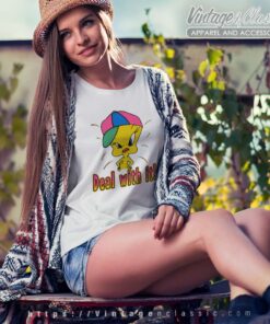 Looney Tunes Tweety Bird Deal With It Women TShirt