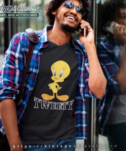 Looney Tunes Tweety Bird V Neck TShirt