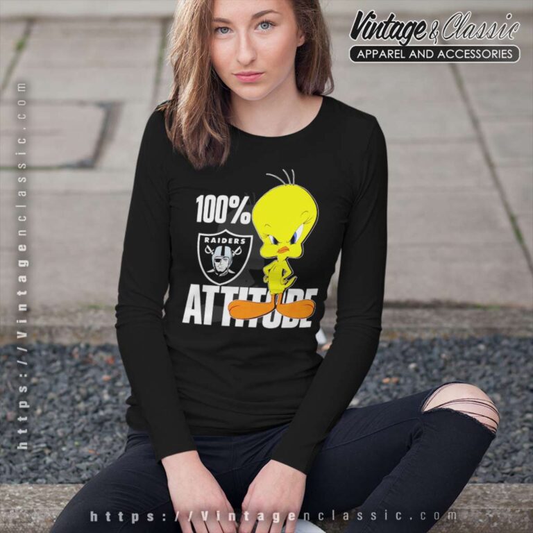 Looney Tunes Tweety Logo Raiders Long Sleeve Tee Looney Tunes Tweety Logo Raiders Long Sleeve Tee