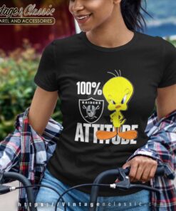 Looney Tunes Tweety Logo Raiders Women TShirt