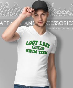 Loot Lake Swim Team Est 2017 V Neck TShirt