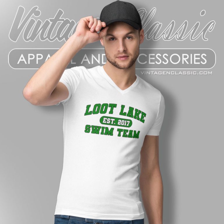 Loot Lake Swim Team Est 2017 V Neck TShirt Loot Lake Swim Team Est 2017 V Neck TShirt