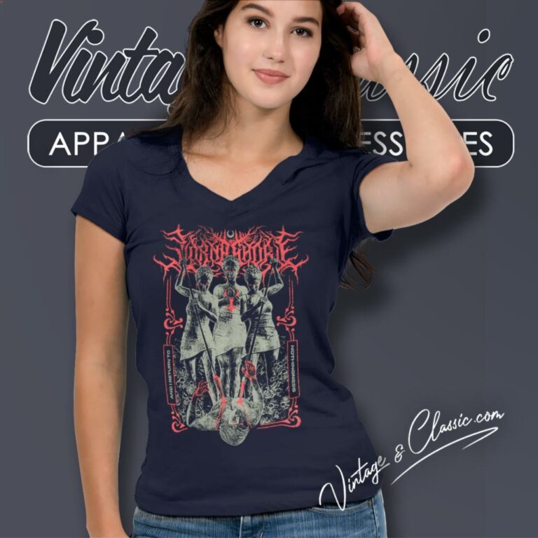 Lorna Shore Pierced V Neck TShirt Lorna Shore Pierced V Neck TShirt