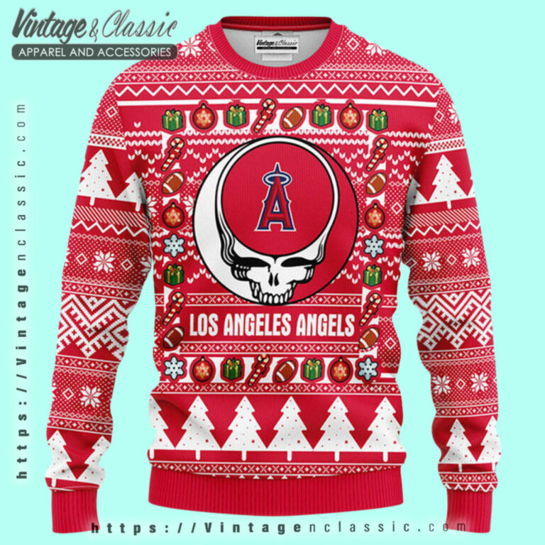Los Angeles Angels Grateful Dead Ugly Sweater Ugly Christmas Sweater Los Angeles Angels Grateful Dead Ugly Sweater Ugly Christmas Sweater