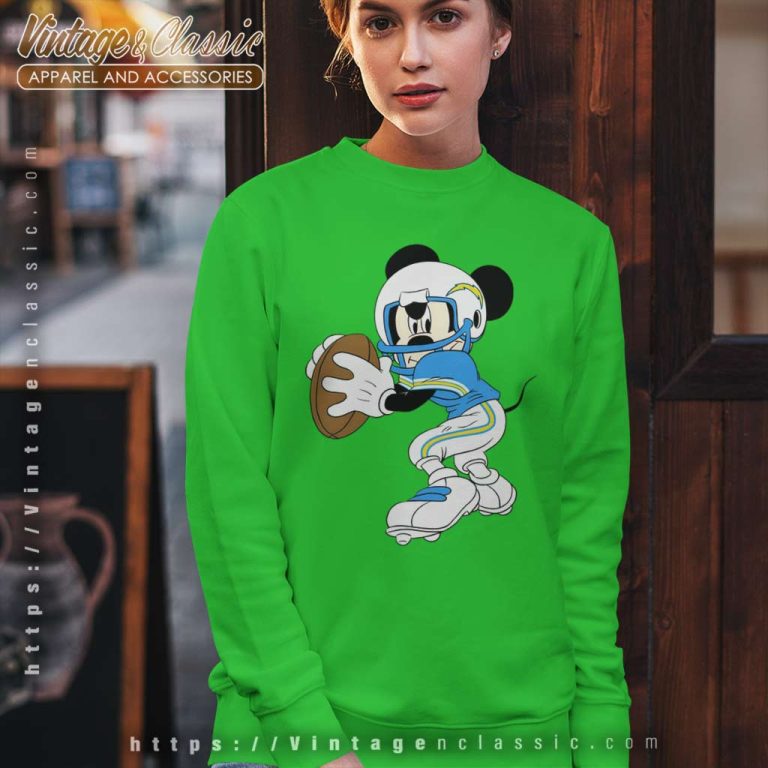 Los Angeles Chargers American Football Team Mickey Mouse Sweatshirt Los Angeles Chargers American Football Team Mickey Mouse Sweatshirt