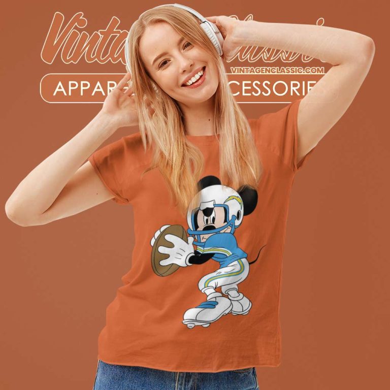 Los Angeles Chargers American Football Team Mickey Mouse Women TShirt Los Angeles Chargers American Football Team Mickey Mouse Women TShirt