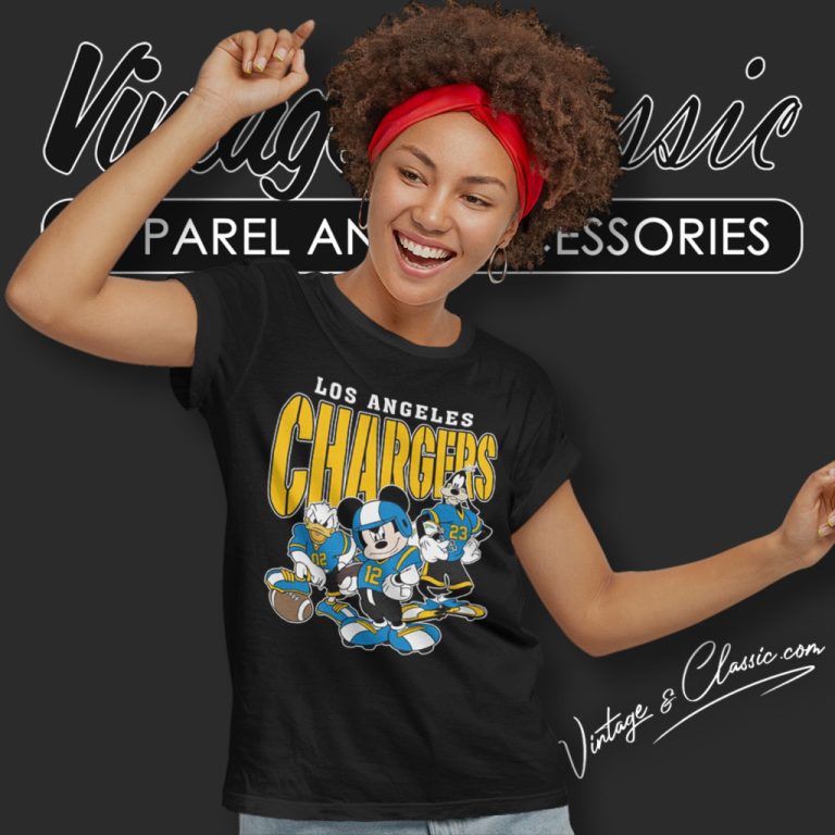 Los Angeles Chargers Disney Football Women T Shirt Los Angeles Chargers Disney Football Women T Shirt