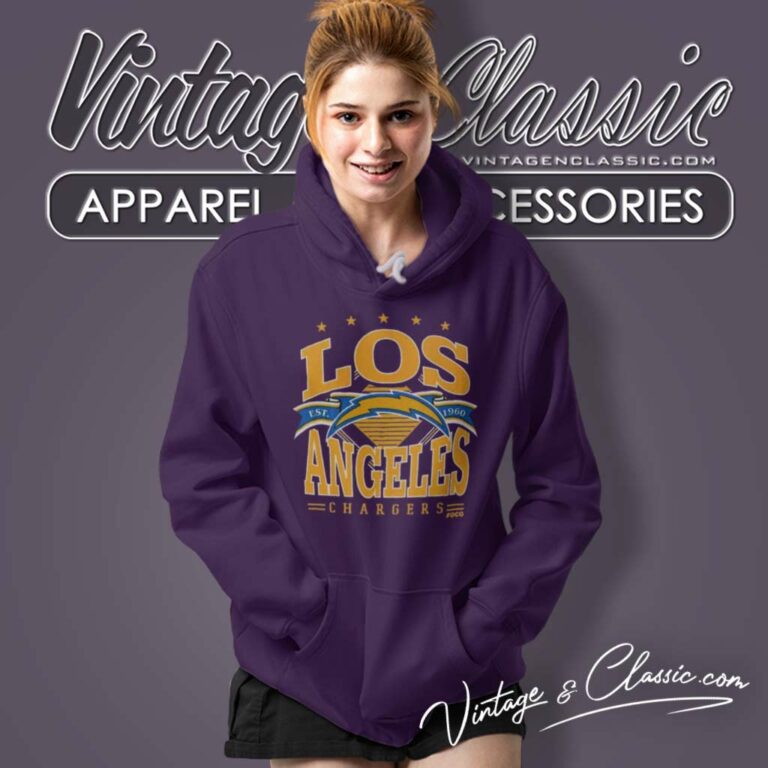 Los Angeles Chargers Established Banner Est 1960 Hoodie Los Angeles Chargers Established Banner Est 1960 Hoodie