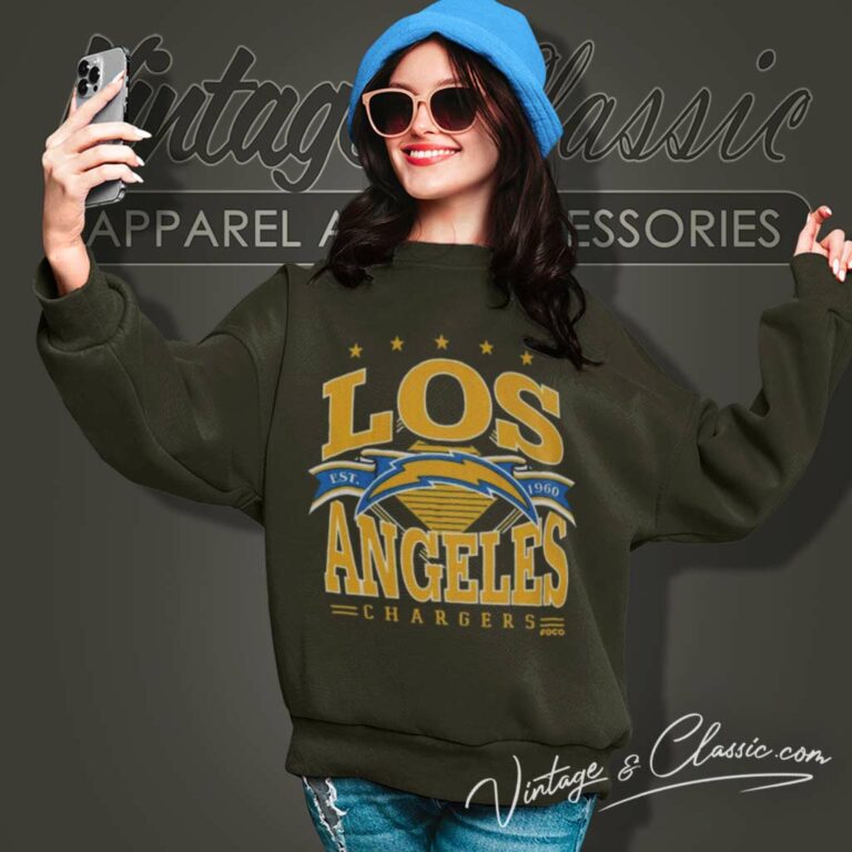 Los Angeles Chargers Established Banner Est 1960 Sweatshirt Los Angeles Chargers Established Banner Est 1960 Sweatshirt