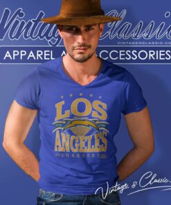 Los Angeles Chargers Established Banner Est 1960 V Neck TShirt