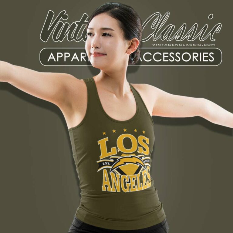 Los Angeles Chargers Football Banner Retro Tank Top Racerback Los Angeles Chargers Football Banner Retro Tank Top Racerback