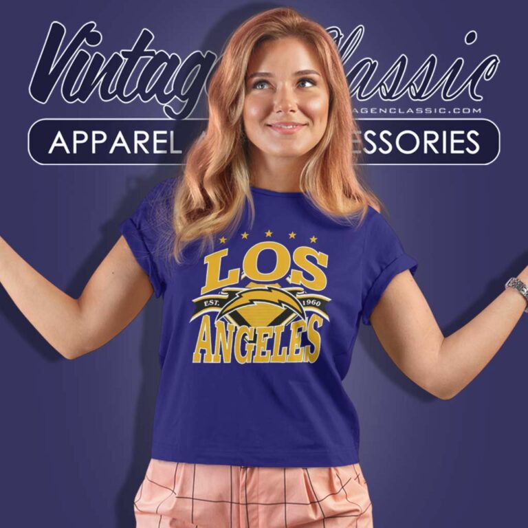 Los Angeles Chargers Football Banner Retro Women TShirt Los Angeles Chargers Football Banner Retro Women TShirt