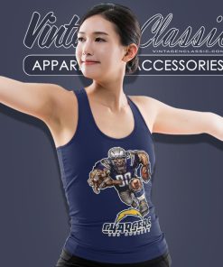Los Angeles Chargers Football Player Mascot Tank Top Racerback