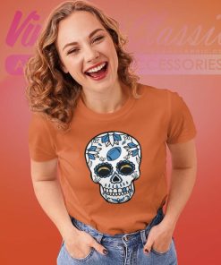 Los Angeles Chargers Football Sugar Skull Day Of The Dead Women TShirt