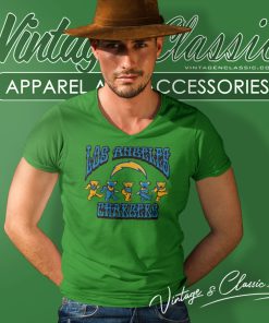 Los Angeles Chargers Grateful Dead Dancing Bears V Neck TShirt