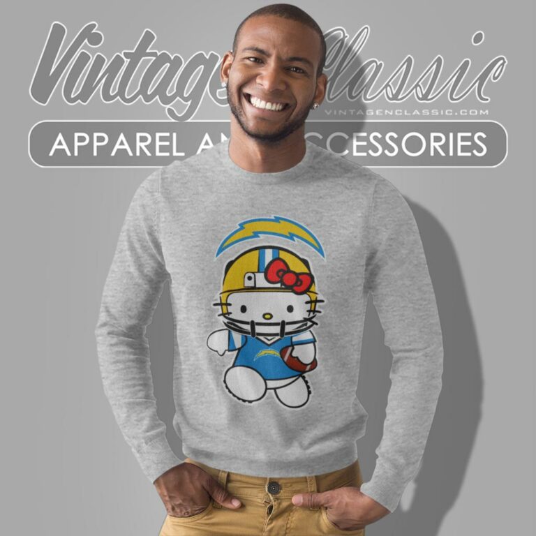 Los Angeles Chargers Hello Kitty Sweatshirt Los Angeles Chargers Hello Kitty Sweatshirt