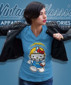Los Angeles Chargers Hello Kitty V Neck TShirt