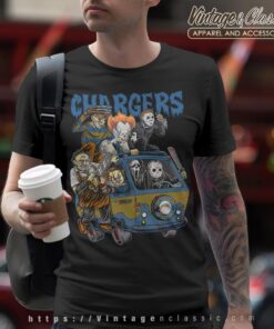 Los Angeles Chargers Horror Movies Characters Halloween Shirt T shirt
