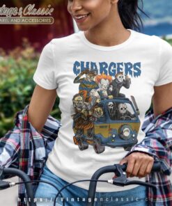 Los Angeles Chargers Horror Movies Characters Halloween Shirt