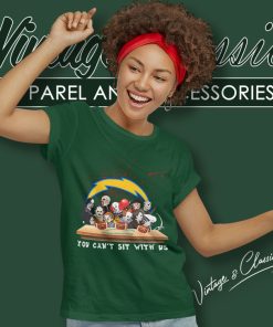 Los Angeles Chargers Horror Movies You Cant Sit With Us Halloween Women T Shirt