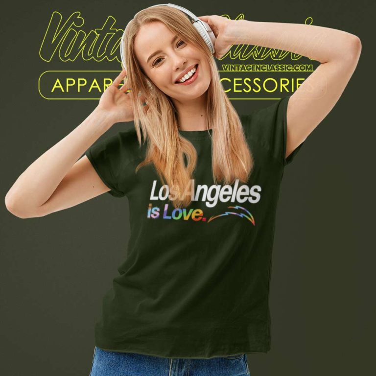 Los Angeles Chargers Is Love City Pride Team Logo Women TShirt Los Angeles Chargers Is Love City Pride Team Logo Women TShirt