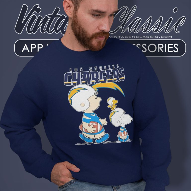 Los Angeles Chargers Lets Play Football With Snoopy Charlie Brown Sweatshirt Los Angeles Chargers Lets Play Football With Snoopy Charlie Brown Sweatshirt