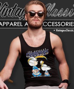Los Angeles Chargers Lets Play Football With Snoopy Charlie Brown Tank Top Racerback