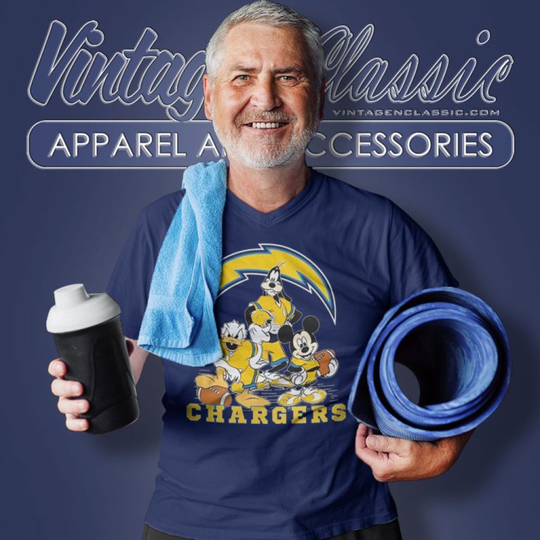 Los Angeles Chargers Mickey Mouse Donald Duck Goofy V Neck TShirt Los Angeles Chargers Mickey Mouse Donald Duck Goofy V Neck TShirt