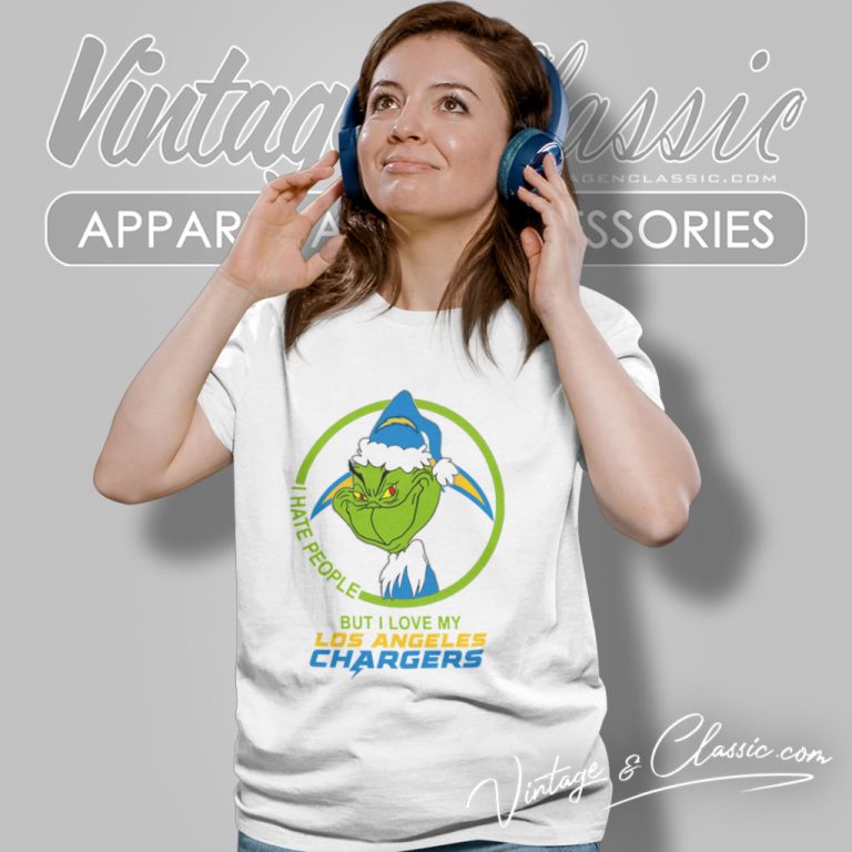 Los Angeles Chargers Nfl Christmas Grinch Shirt I Hate People But I Love My Los Angeles Chargers Women T Shirt Los Angeles Chargers Nfl Christmas Grinch Shirt I Hate People But I Love My Los Angeles Chargers Women T Shirt