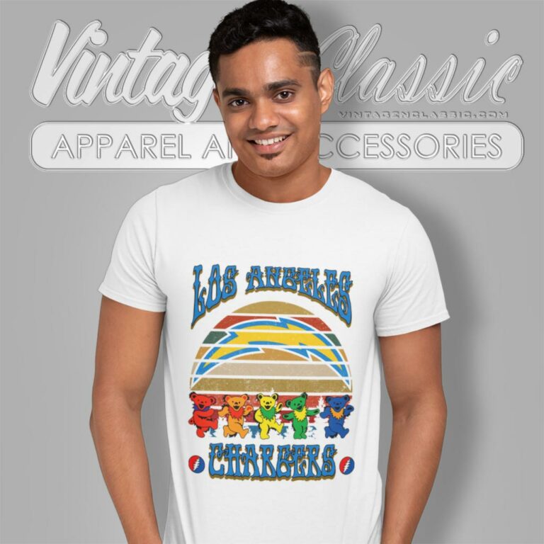 Los Angeles Chargers Nfl Grateful Dancing Bears Retro T Shirt Los Angeles Chargers Nfl Grateful Dancing Bears Retro T Shirt