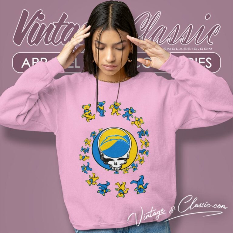 Los Angeles Chargers Nfl Grateful Dancing Bears Sweatshirt Los Angeles Chargers Nfl Grateful Dancing Bears Sweatshirt