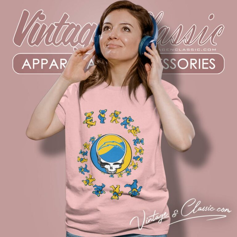 Los Angeles Chargers Nfl Grateful Dancing Bears Women T Shirt Los Angeles Chargers Nfl Grateful Dancing Bears Women T Shirt