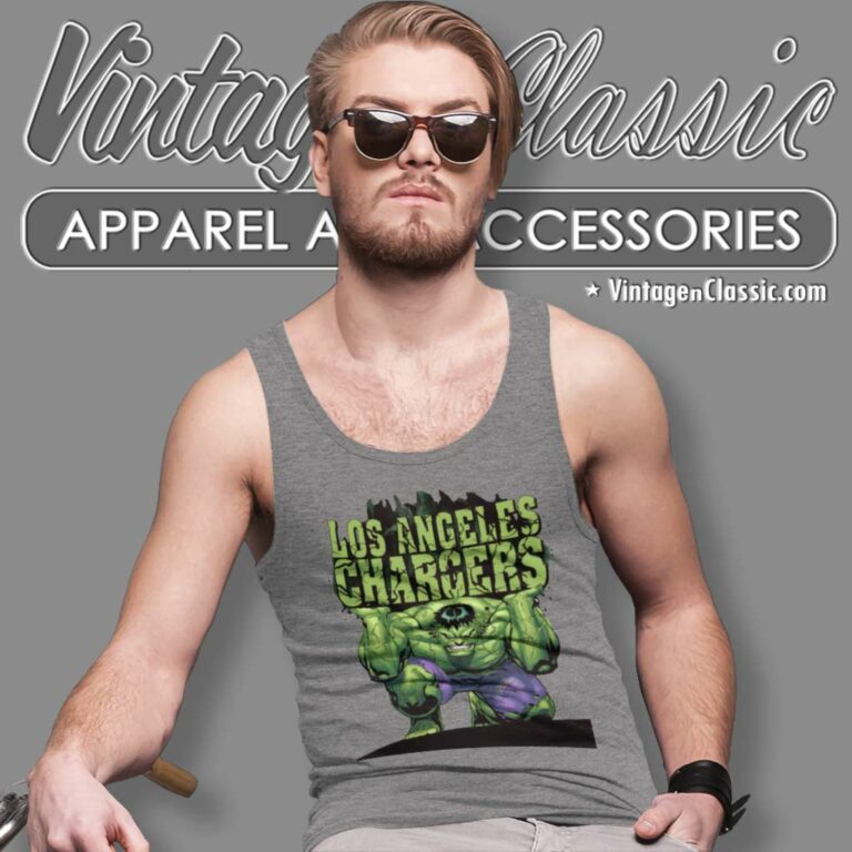 Los Angeles Chargers Nfl Hulk Avengers Tank Top Racerback Los Angeles Chargers Nfl Hulk Avengers Tank Top Racerback