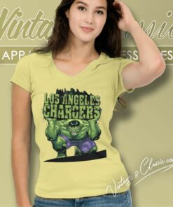 Los Angeles Chargers Nfl Hulk Avengers V Neck TShirt