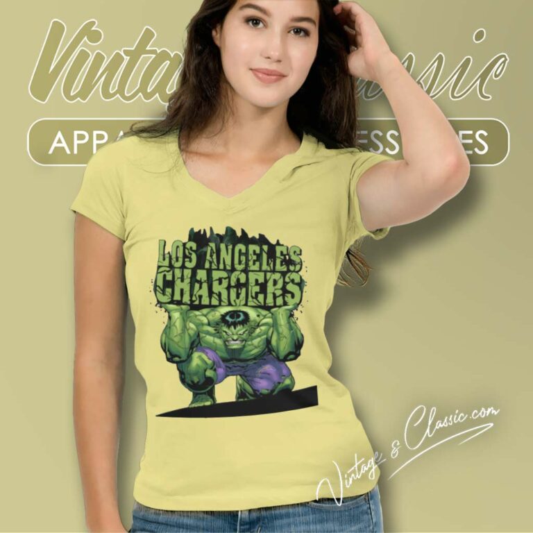 Los Angeles Chargers Nfl Hulk Avengers V Neck TShirt Los Angeles Chargers Nfl Hulk Avengers V Neck TShirt