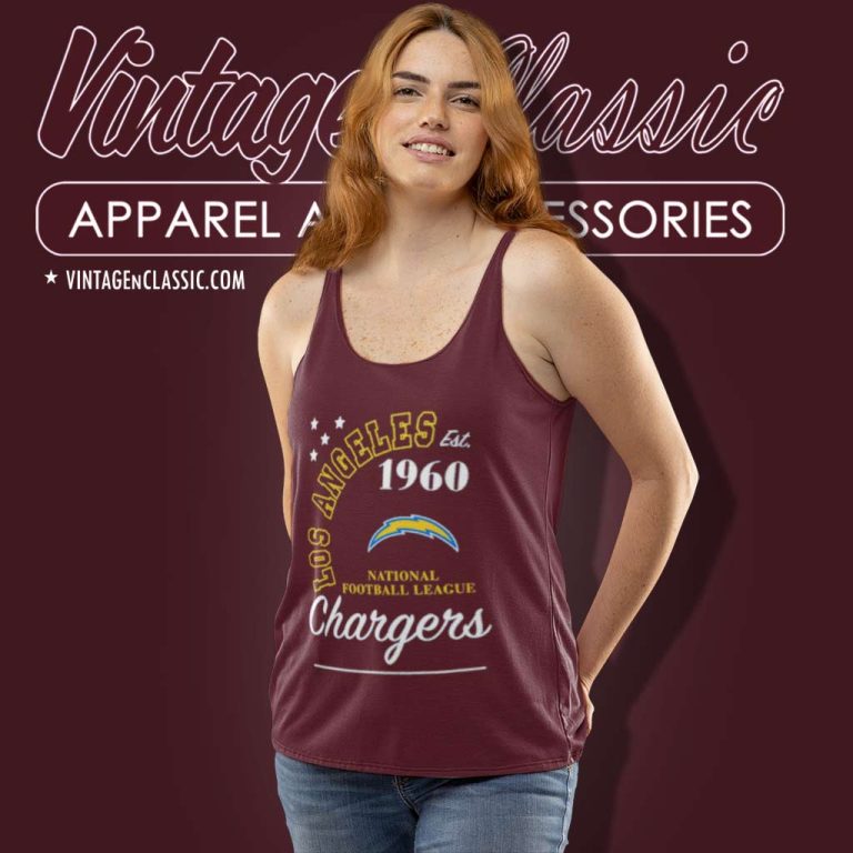 Los Angeles Chargers Shirt Est 1960 National Football League Tank Top Racerback Los Angeles Chargers Shirt Est 1960 National Football League Tank Top Racerback