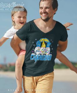 Los Angeles Chargers Shirt Football Gnomes Christmas 2023 V Neck TShirt